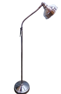 lot 28 image: MSRP $200 Vintage Retro Chrome Nightingale Height Adjustable Exam Light Lamp  Adjustable Gooseneck, Weighted Base Good Condition