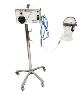 lot 32 image: MSRP $2,300 Brite Lite III Xenon Surgical Headlight System  HighIntensity 300W Xenon, MultiAdaptor, Luxtec&nbspCoaxial Headlight Great Working Condition