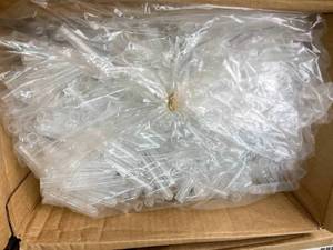 lot 124 image: MSRP $400  4 Cases (1000 each) NEW Corning Brand Falcon 352002 5 mL 12 x 75 mm Non-Sterile Polypropylene Round-Bottom Test Tubes