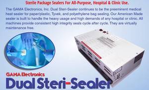 MSRP $2,000 Gama Electronics Dual Steri-Sealer – Heavy-Duty Medical Heat Sealer for Paper/Plastic, Tyvek &amp; Polyethylene Bags!&nbsp;American Made -built to handle the heavy usage &amp; high demands of any hospital/clinic&nbsp;Excellent Condition!