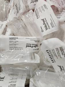 lot 126 image: Large Lot Of 400 NEW&nbspAbbott Nutrition Baby Bottle Volu-Feed 60 mL Disposable Nursers