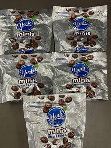 lot 19 image: Set of 5 York Minis Unwrapped Dark Chocolate Peppermint Patties (7.6 oz each)