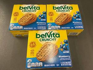 lot 49 image: 3 Boxes of belVita Crunchy Blueberry Breakfast Biscuits