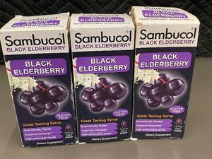 lot 157 image: Sambucol Black Elderberry Great Tasting Syrup - 3 Pack