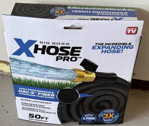 lot 65A image: 50ft Big Boss XHose Pro Expanding Garden Hose - 58 Inch Diameter