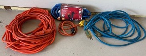 lot 67A image: Set of 3 Extension Cords including Husky 25ft Cold Weather Cord