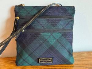 lot 88 image: Dooney & Bourke Wool Tartan Crossbody Bag