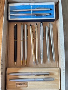 lot 92 image: Collection of Parker and Cross Pens and Pencils