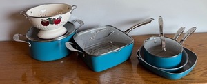 lot 95 image: Set of Gotham Steel Cookware with Apple Design Colander