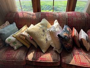 lot 34 image: Collection of 10 Assorted Decorative Throw Pillows