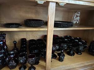 lot 65 image: Avon Cape Cod Ruby Red Glassware Collection