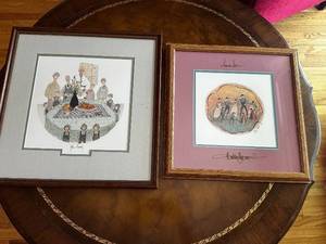lot 86 image: Pair of Framed P. Buckley Moss Signed Prints