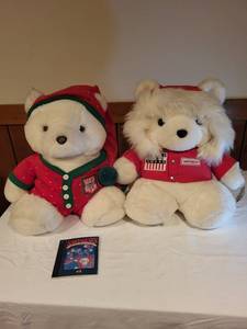 lot 203 image: Pair of santabear Christmas Plush with Tags