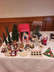 lot 207 image: Assorted Christmas Decor Collection with Snow Globes and Figurines