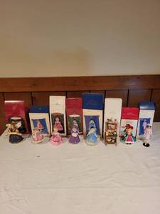 lot 208 image: Collection of 9 Hallmark Keepsake Ornaments in Original Boxes