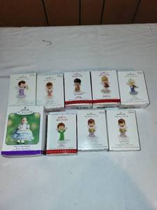 lot 228 image: Set of 9 Hallmark Keepsake Ornaments by Mary Hamilton
