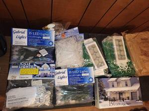 lot 241 image: Collection of Christmas LED Lights Including Icicle and Swag Lights
