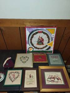 lot 251 image: Collection of Christmas Decorations and Stockings with Doll