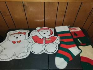 lot 253 image: Collection of Holiday Crochet and Fabric Items