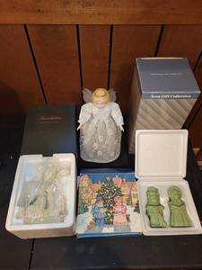 lot 259 image: Collection of Avon Christmas Decor Including Angel and Snowbabies