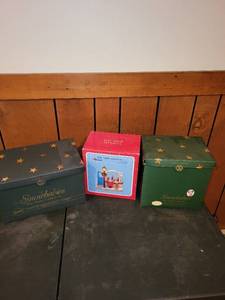 lot 260 image: Collection of Holiday Snowbabies Figurines and Avon Decorative Pomander