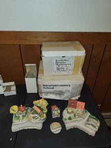 lot 262 image: Set of 2 KinderWay Bavarian Miniature Village Models