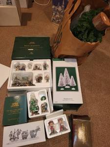 lot 272 image: Assorted Christmas Village Accessories and Decorations