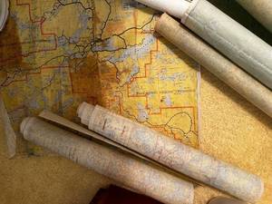 lot 376 image: Collection of Vintage Canoe Area and Wilderness Maps