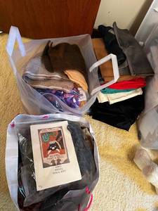lot 377 image: Assorted Sewing Supplies and Fabric Collection