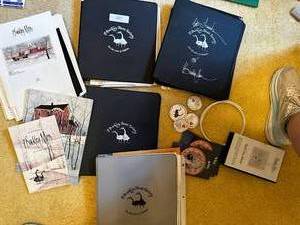lot 384 image: P. Buckley Moss Art Collection with Books and Society Memorabilia