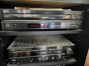 lot 425 image: Denon DCM-320 5 Disc CD Changer and DRA-645R Stereo Receiver Set