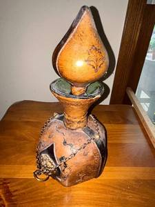 lot 452 image: Vintage Decorative Pitcher with Lid and Chain Detail