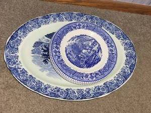 lot 477 image: Cavalier Ironstone Royal China Set of Serving Platter and 6 Plates