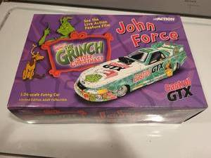 lot 522 image: John Force 124 Scale Funny Car Castrol GTX The Grinch 2001 Limited Edition