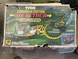 lot 617 image: Tyco Command Control Big Detour Slot Car Racing Set