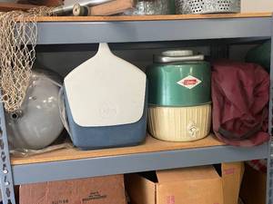 lot 635 image: Collection of Vintage Coolers and Picnic Gear