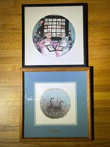lot 724 image: Set of 2 Framed Art Prints by Kimberly Ann 1988