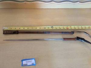 lot 161 image: Rare Wormser Riding Crop with Hidden Dagger  Sword and Carved Handle