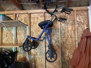 lot 117 image: Compact Folding Travel Walker with Durable Wheels