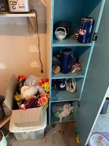 lot 137 image: Collection of Household Items and Decor in Cabinet - CONTENTS ONLY