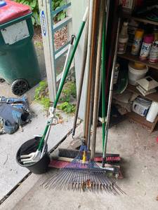 lot 150 image: Collection of Garden and Cleaning Tools
