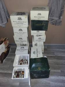 lot 240 image: Collection of Dickens Village Series Porcelain Houses