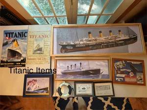 lot 280 image: Collection of Titanic Memorabilia with Framed Prints and Certificates