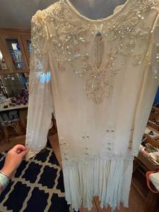 lot 307 image: Twilight Connection Beaded Silk Dress with Unique Embellishments