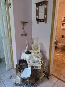 lot 350 image: Collection of Assorted Doll Furniture and Vintage Wall Decor - TAKE WHAT YOU WANT
