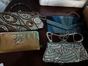 lot 200C image: Set of 5 Handbags with Sequined and Beaded Designs