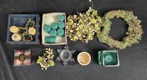 lot 26 image: Assorted Decorative Candle and Holder Collection