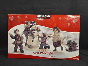 lot 30 image: Kirkland Signature Kids & Snowman Scene Holiday Decoration