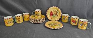 lot 67 image: Lenox Winter Greetings Everyday Cardinal Dinnerware Set