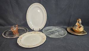 lot 88 image: Assorted Vintage Serving Dishes and Stoneware Teapot Collection
